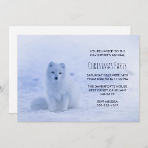 Cute Arctic Fox op Sneeuwfeest Kaart