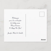 Cute Arctic Fox op Snowy Winter Background Briefkaart (Achterkant)