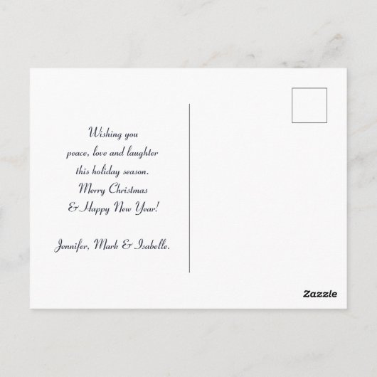 Cute Arctic Fox op Snowy Winter Background Briefkaart (Achterkant)