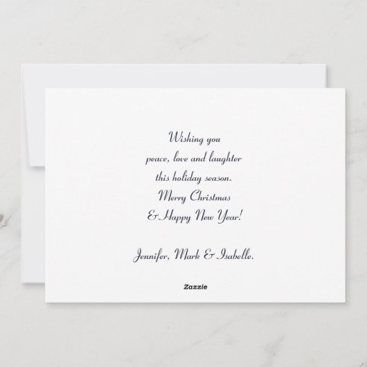 Cute Arctic Fox op Snowy Winter Background Feestdagenkaart (Achterkant)