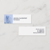 Cute Arctic Fox op Snowy Winter Background Mini Visitekaartje (Voorkant / Achterkant)