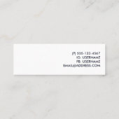 Cute Arctic Fox op Snowy Winter Background Mini Visitekaartje (Achterkant)