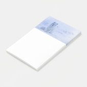 Cute Arctic Fox op Snowy Winter Background Post-it® Notes (Schuin)