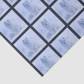 Cute Arctic Fox op Snowy Winter Background Tissuepapier (Detail)
