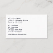 Cute Arctic Fox op Snowy Winter Background Visitekaartje (Achterkant)