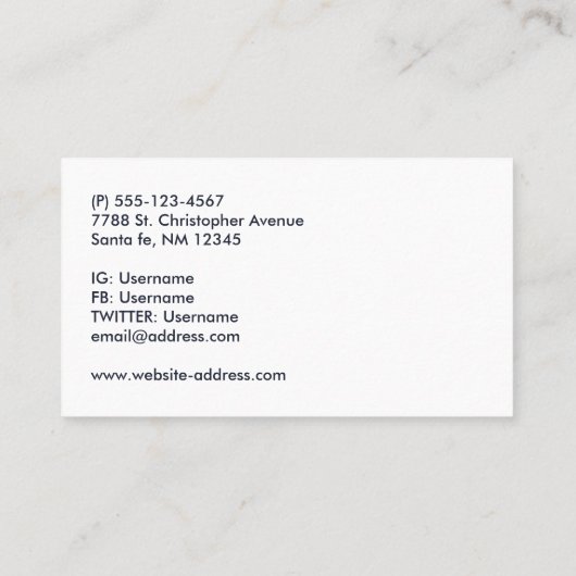 Cute Arctic Fox op Snowy Winter Background Visitekaartje (Achterkant)