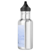 Cute Arctic Fox op Snowy Winter Background Waterfles (Rechts)