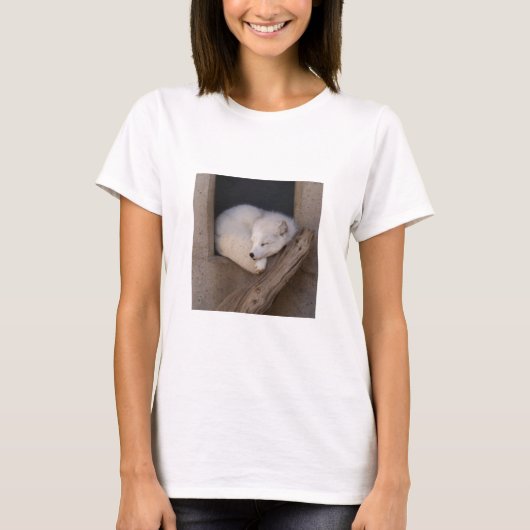 Cute Arctic Fox Slaping T-shirt (Voorkant)