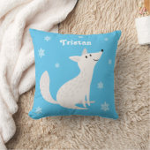 Cute Arctic Fox Snowflake Kind Bedroom Kussen (Deken)