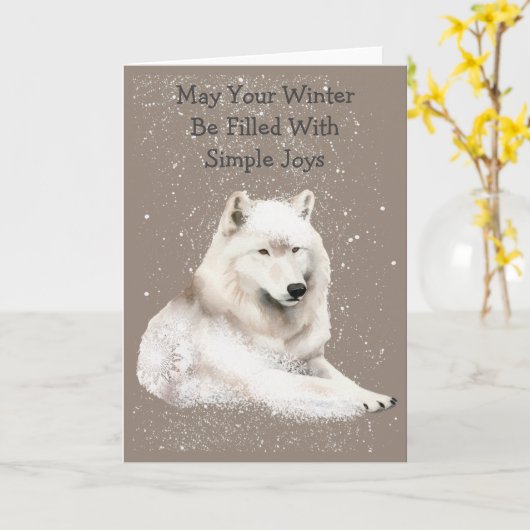 Cute Arctic Pals Snowy Winter Greeting Card Kaart (Gele Bloem)