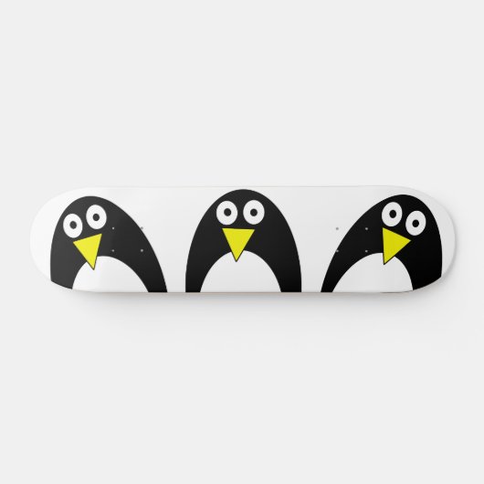 Cute arctic pinguin tekening persoonlijk skateboard (Horizontaal)