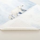 Cute arctic polar bear family sherpa deken (3/4)