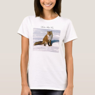 Cute Arctic Red Fox Long Meve T-Shirt