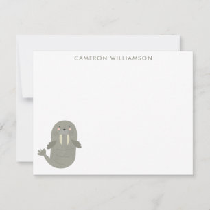 Cute Arctic Walrus - Specialized Stationery Notitiekaartje