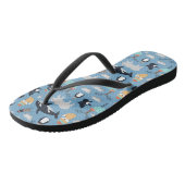Cute Arctische Dieren Naadloos Patroon Teenslippers (Schuin)