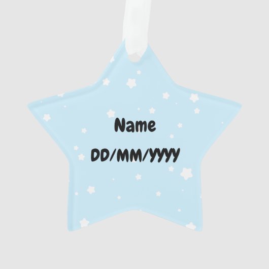 Cute Aries Star Ornament (achterkant)