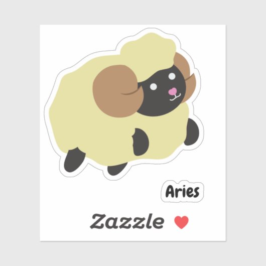 Cute Aries Sticker (Vel)