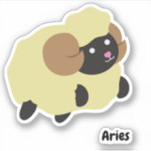 Cute Aries Sticker (Voorkant)