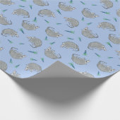 Cute Armadillo Bluebonnet Cadeaupapier (Hoek)