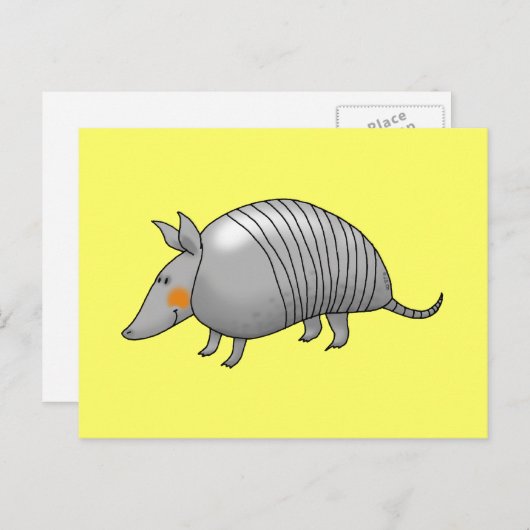 Cute armadillo briefkaart