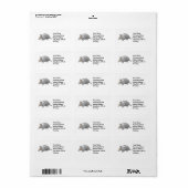 Cute armadillo etiket (Full Sheet)