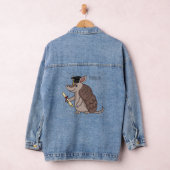 Cute armadillo met cartoon met degressieve dop denim jacket (Hangar)