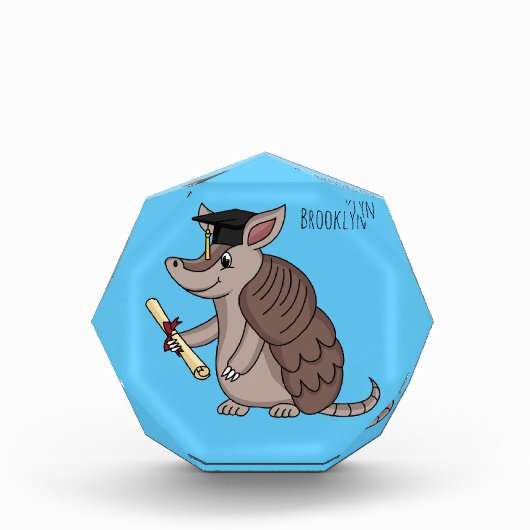 Cute armadillo met cartoon met degressieve dop fotoblokken (Voorkant)