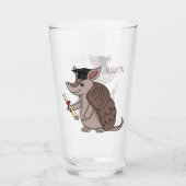 Cute armadillo met cartoon met degressieve dop glas (Achterkant)