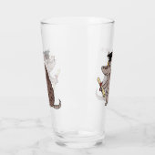 Cute armadillo met cartoon met degressieve dop glas (Links)