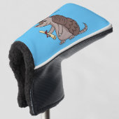 Cute armadillo met cartoon met degressieve dop golfheadcover (3/4 voorkant)