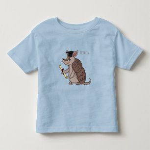 Cute armadillo met cartoon met degressieve dop kinder shirts