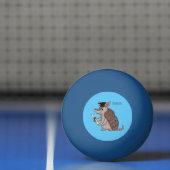 Cute armadillo met cartoon met degressieve dop pingpongbal (Net)