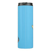 Cute armadillo met cartoon met degressieve dop thermosbeker (Achterkant)