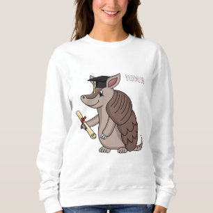 Cute armadillo met cartoon met degressieve dop trui
