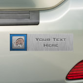 Cute Armadillo Metaalblik Bumpersticker (Op auto)