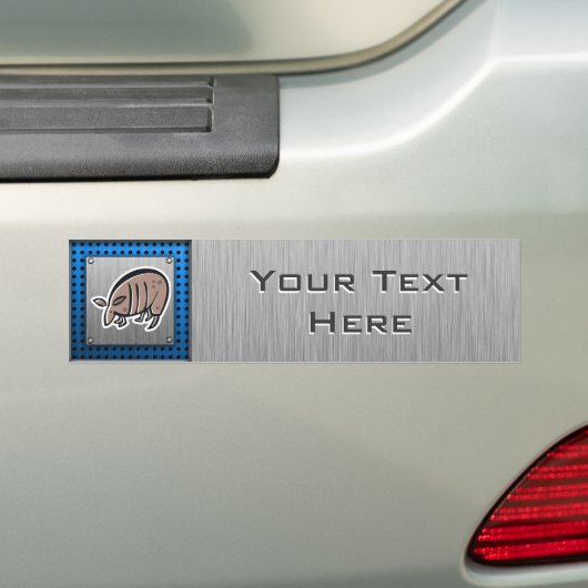Cute Armadillo Metaalblik Bumpersticker (Op auto)
