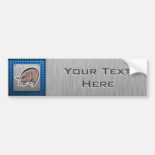 Cute Armadillo Metaalblik Bumpersticker