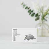 Cute armadillo visitekaartje (Staand voorkant)