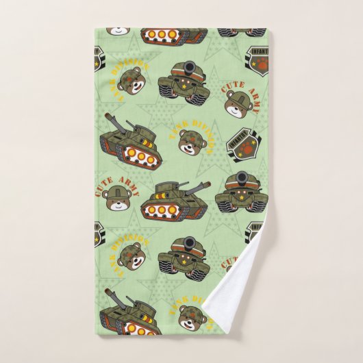 Cute Army Beer Pattern Bad Handdoek (Handdoek)