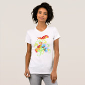 Cute art deco bloemen t-shirt (Voorkant volledig)