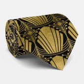 Cute art deco gold black  stropdas (Opgerold)