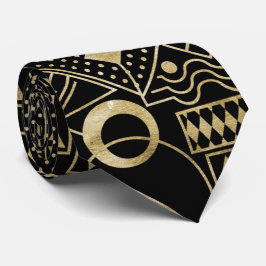 Cute art deco gold black  stropdas