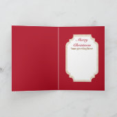 Cute art deco retro vintage kerstfeestdag kaart (Binnen)