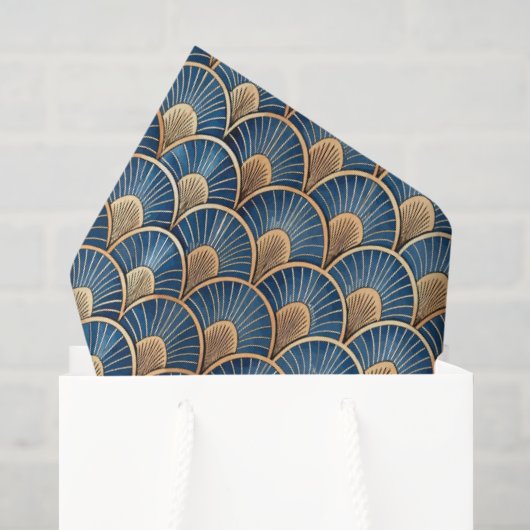 Cute Art Deco tegelpatroon  Tissuepapier (Cadeauzakje)