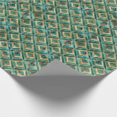 Cute Art Deco tiled pattern Cadeaupapier (Hoek)