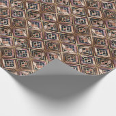 Cute Art Deco tiled pattern Wrapping Paper Cadeaupapier (Hoek)