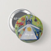 Cute Art Drawong, Love Ronde Button 5,7 Cm (Voorkant /achterkant)