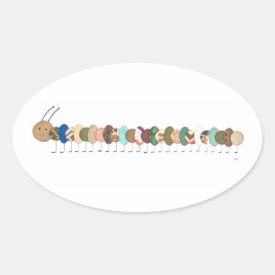 Cute Art Sticker-Caterstyle #1-Erin Brie Art Oval Ovale Sticker