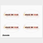 Cute Art Stickers-Caterstyle #2-Erin Brie Art Ova Ovale Sticker (Vel)