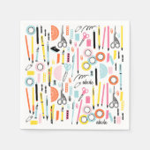 Cute Art Supply Paper Napkins Servet (Voorkant)